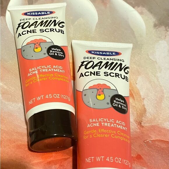 🛍️2 Kissable Deep Cleaning Foaming Acne Scrub Salicylic Acid Acne treatment 💥 - Picture 11 of 11